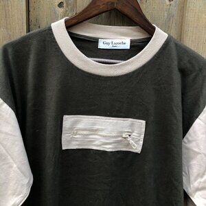Guy Laroche Designer T Shirt Green ColourBlock